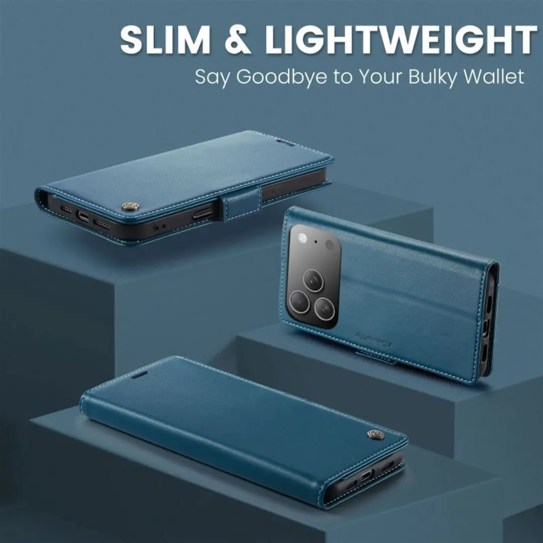 Caseme Wallet Case iPhone 17 Pro - Blauw - afbeelding 6 van 6