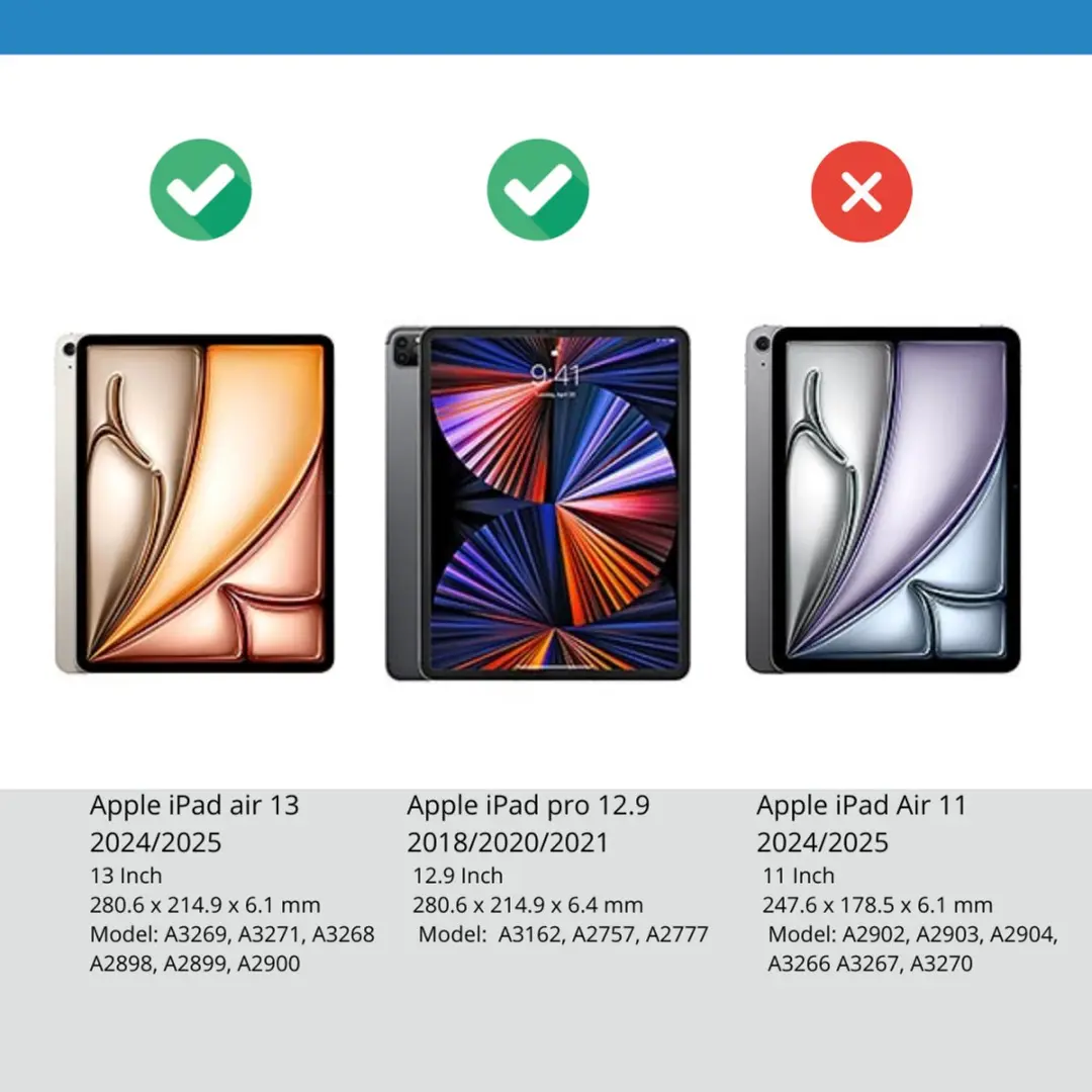 Dux Ducis Toetsenbordhoes iPad Air 13/Pro 12.9 - Zwart