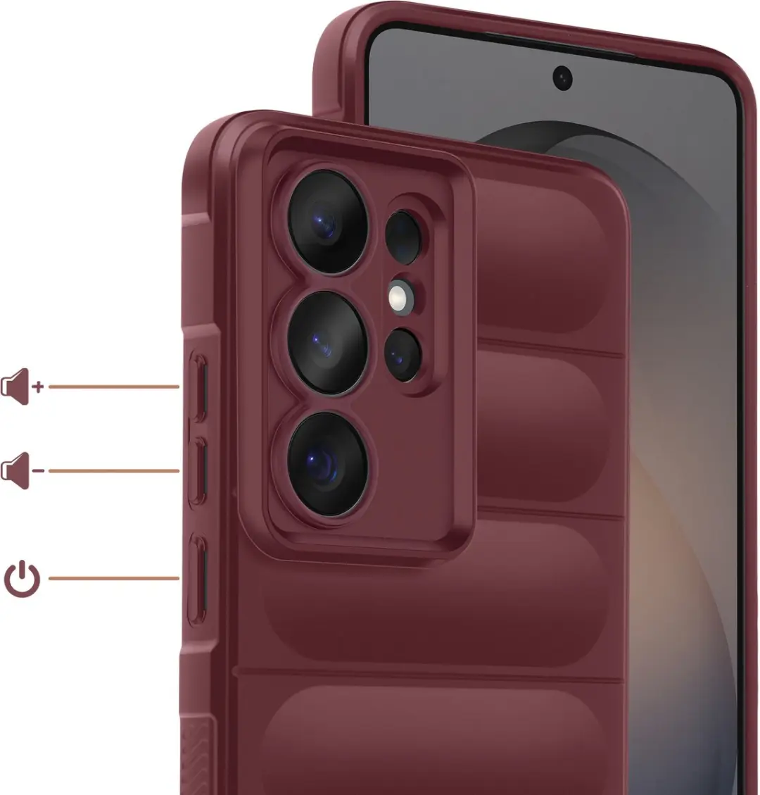 Amorus Hoesje Samsung Galaxy S26 Ultra Bordeaux - Schokbestendig