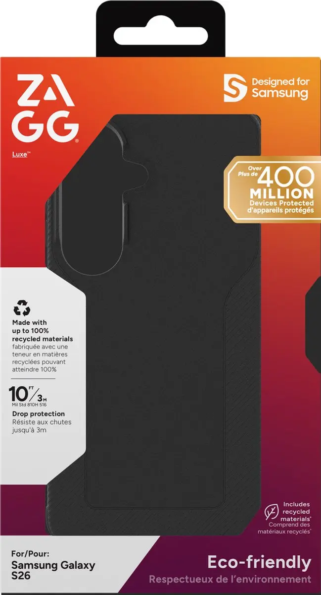 ZAGG Luxe Hoesje 702321154 Samsung Galaxy S26 - Grafeen Back Cover - Zwart