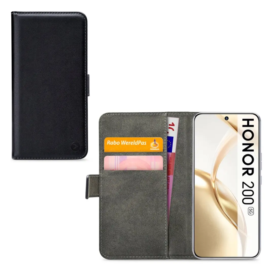 Mobilize Classic Gelly Wallet Bookcase Honor 200 - Pasjeshouder Zwart
