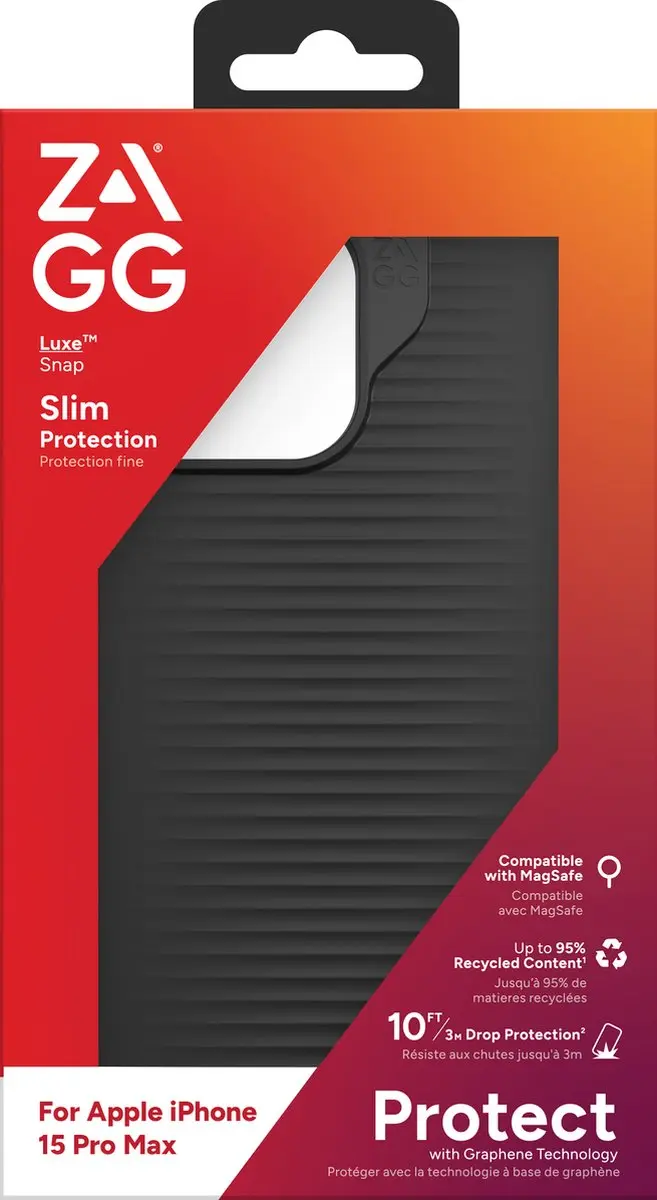 ZAGG Luxe Snap Hoesje iPhone 15 Pro Max - Zwart - 54676