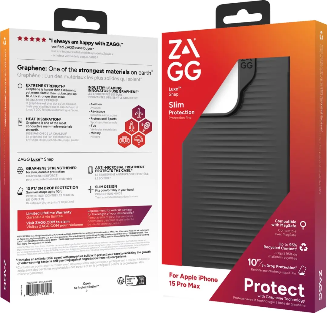ZAGG Luxe Snap Hoesje iPhone 15 Pro Max - Zwart - 54676
