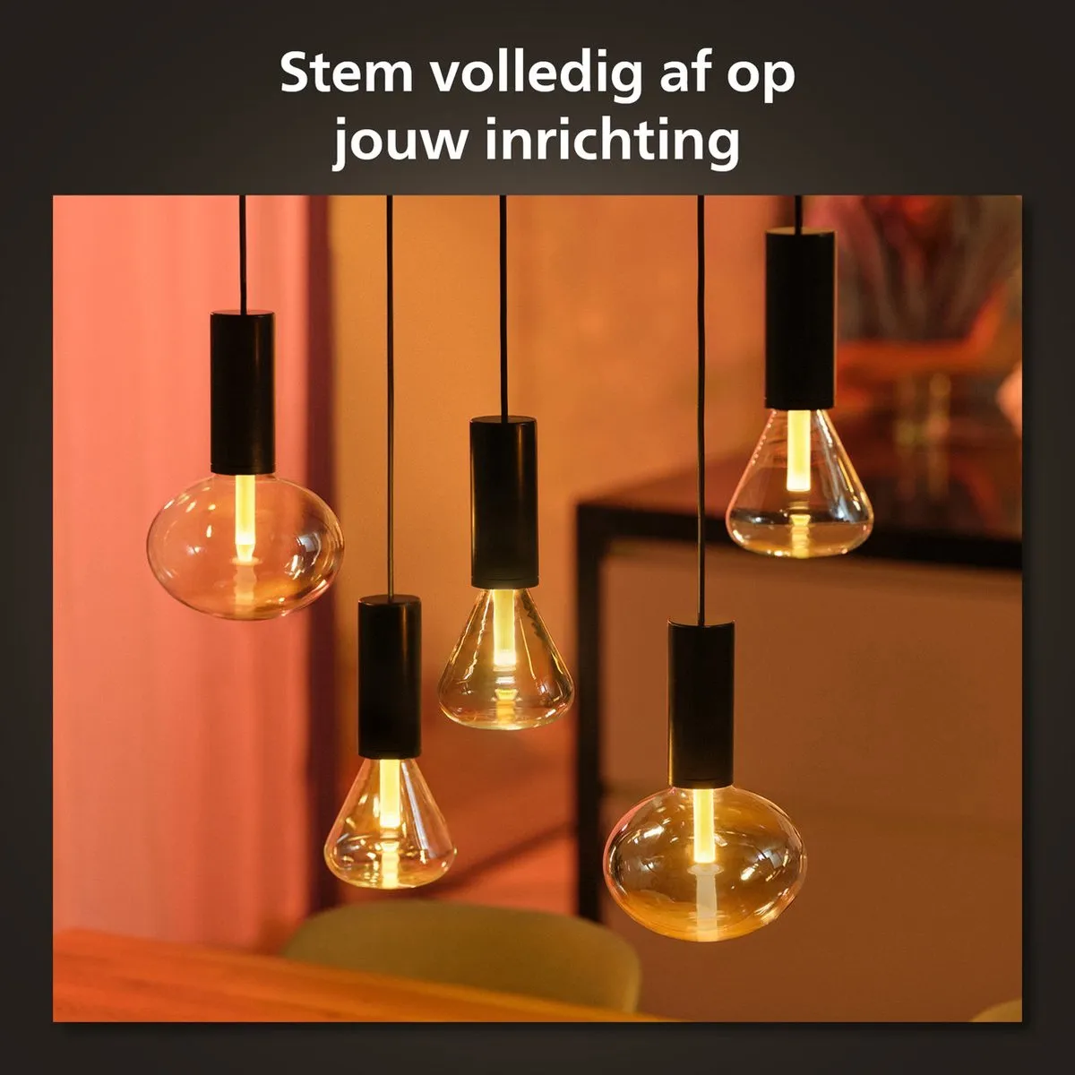 Philips Hue Lightguide Hanglamp Zwart - E27 RGBW - afbeelding 6 van 6