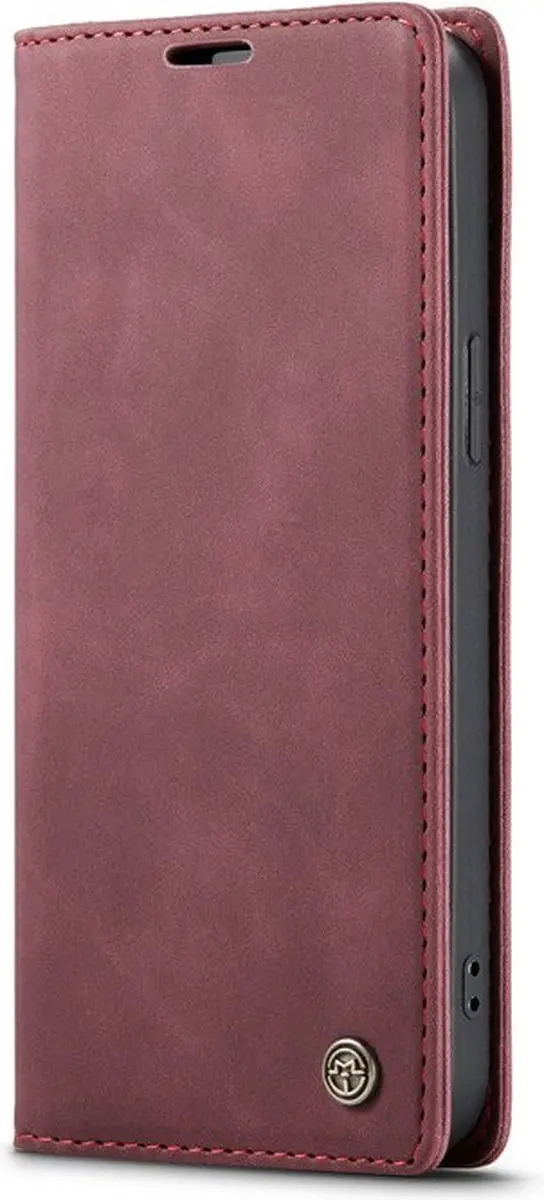 Caseme Bookcase iPhone 15 Pro Bordeaux rood