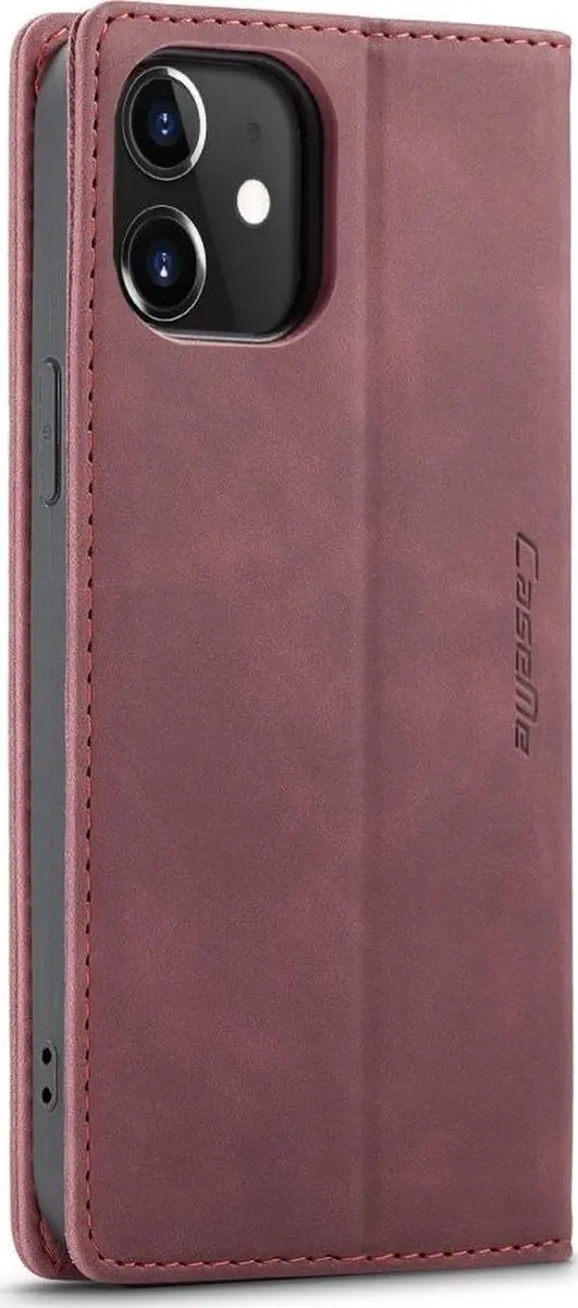 Caseme Bookcase iPhone 15 Pro Bordeaux rood - 2 Pasjes