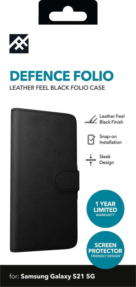 ZAGG Defence Book Cover Samsung Galaxy S21 - Zwart