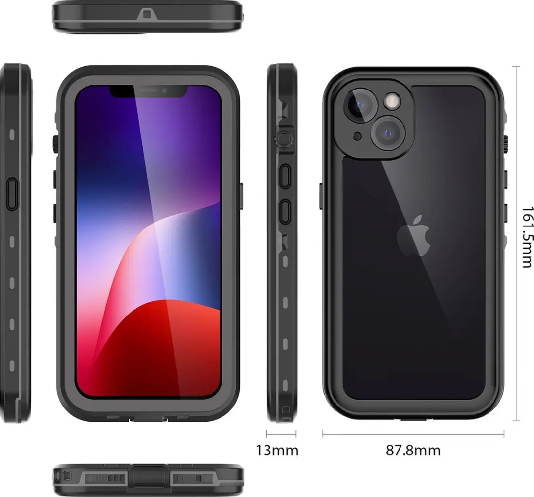 Redpepper Dot Plus Hoes iPhone 13 - Zwart - Waterdicht