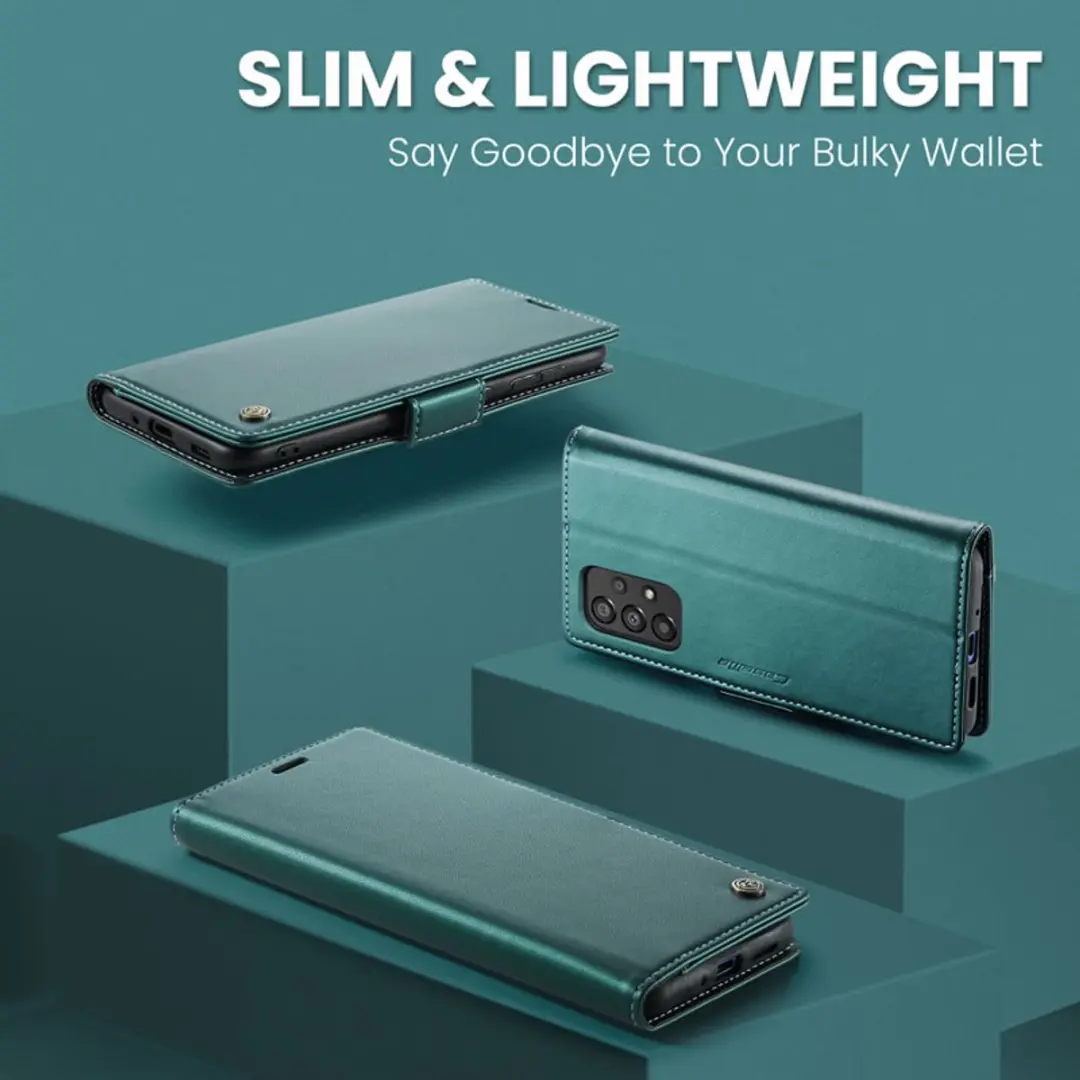 Caseme Wallet Case Groen voor Samsung Galaxy A53 5G - RFID & Magneetsluiting
