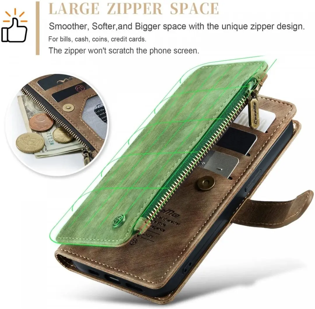 Caseme C30 Hoesje iPhone 15 - Bruin