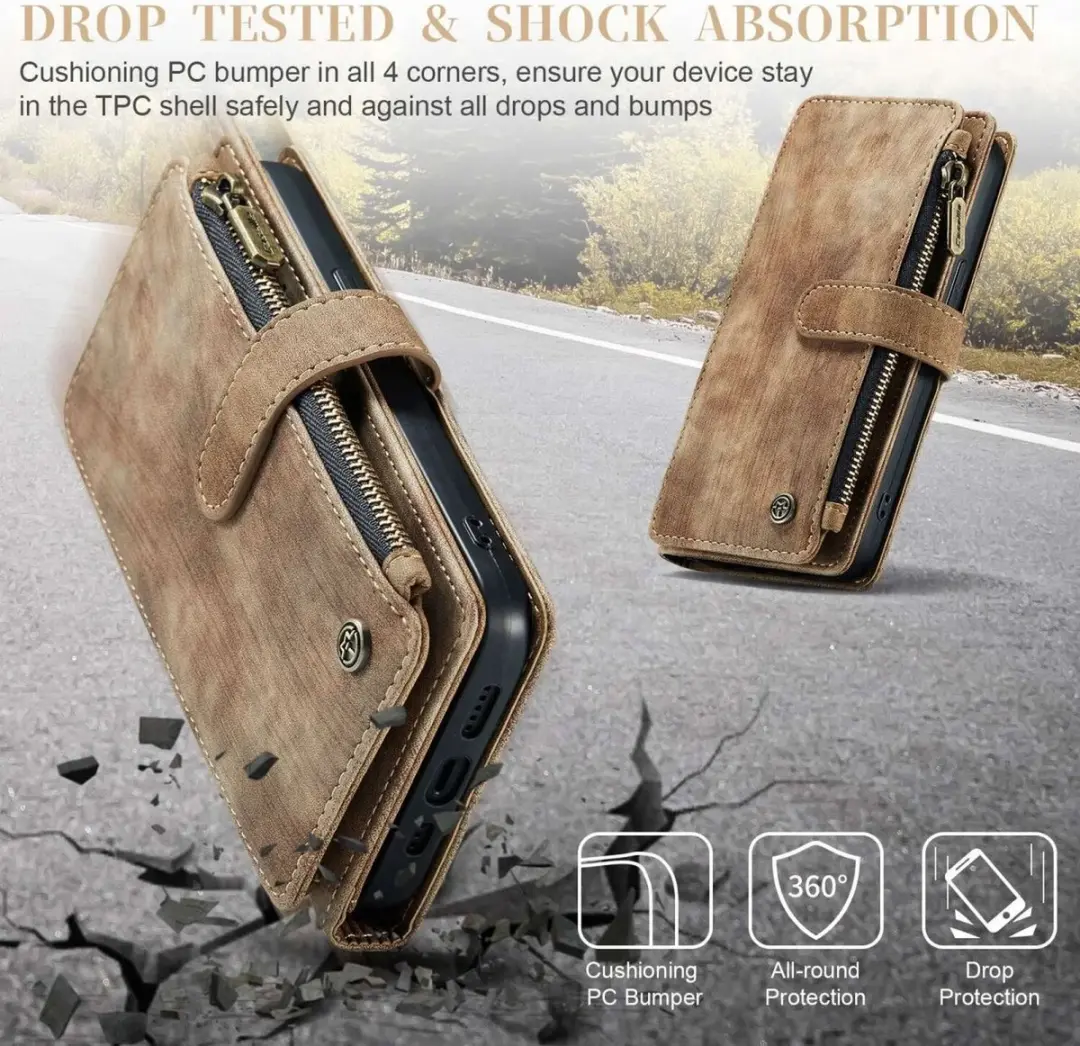 Caseme C30 Hoesje iPhone 15 - Bruin - afbeelding 6 van 6