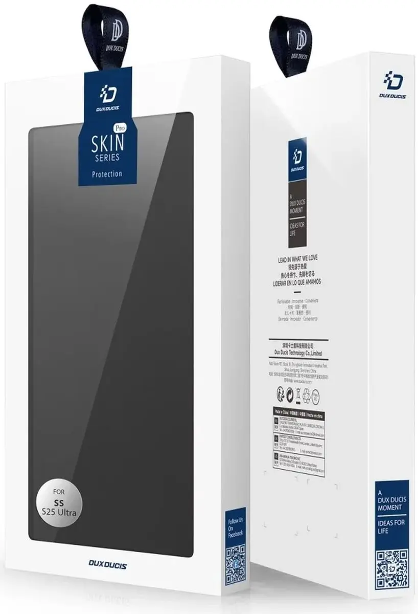 Dux Ducis Telefoonhoesje Samsung Galaxy S25 Ultra - Book Case - Zwart