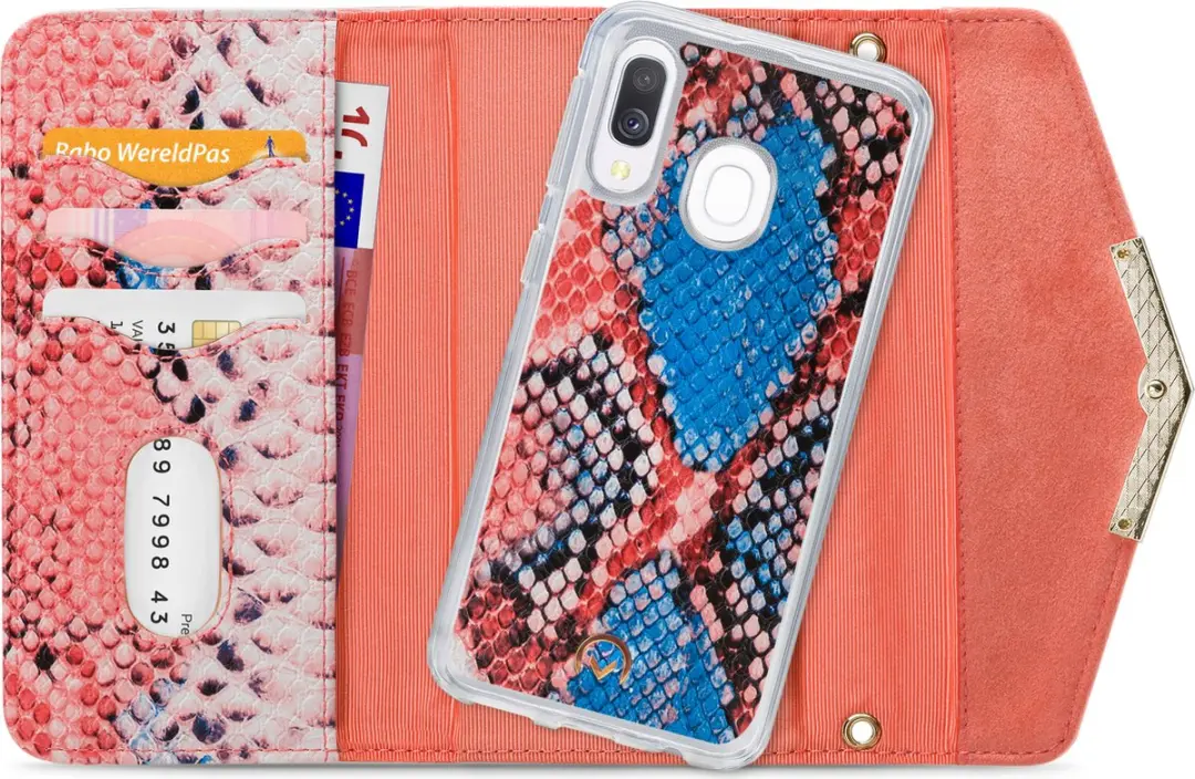 Mobilize Velvet Clutch Samsung Galaxy A40 - Coral - 4 Stuks
