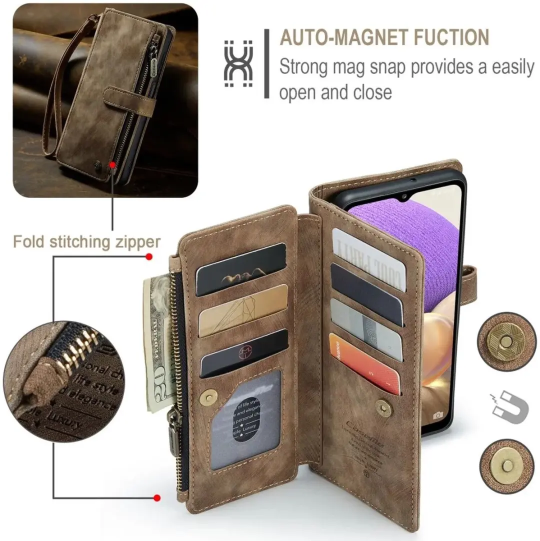 Caseme C30 Hoesje Samsung Galaxy A23 - Bruin