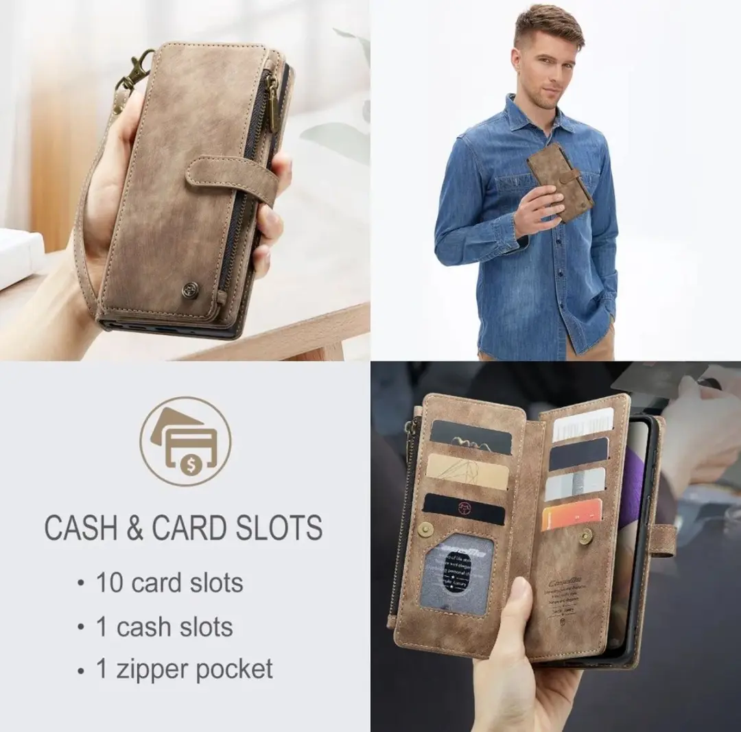 Caseme C30 Hoesje Samsung Galaxy A23 - Bruin