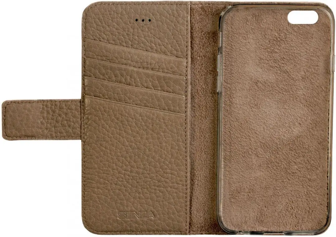 Senza Exquisite Leren Portemonnee iPhone 6/6s - Bruin WALCS1007