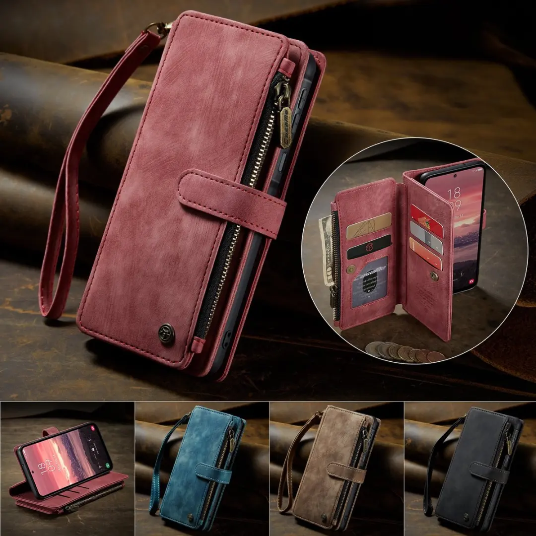 Caseme C30 Book Case Hoesje Samsung Galaxy A37 - Rood - afbeelding 6 van 6
