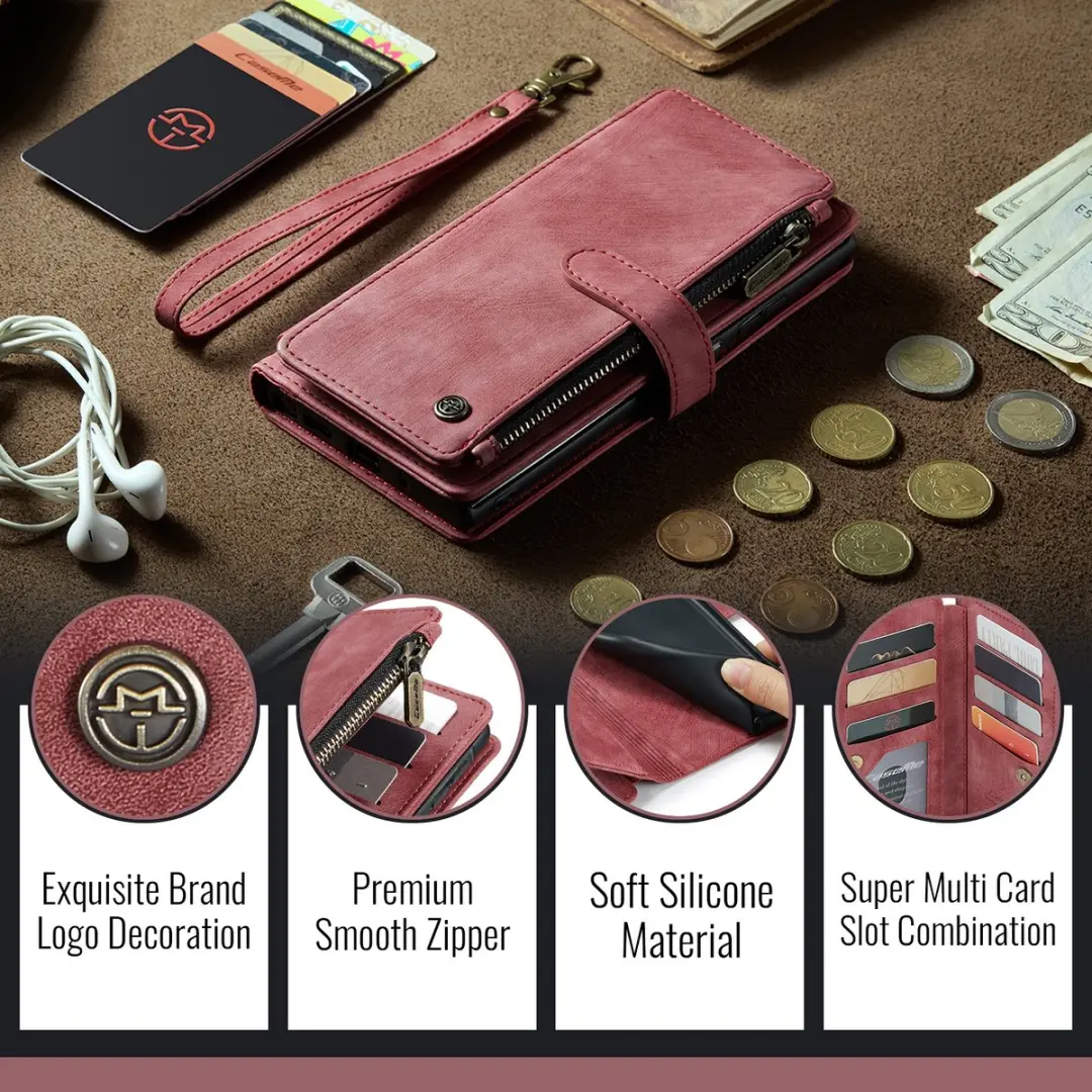 Caseme C30 Book Case Hoesje Samsung Galaxy A37 - Rood