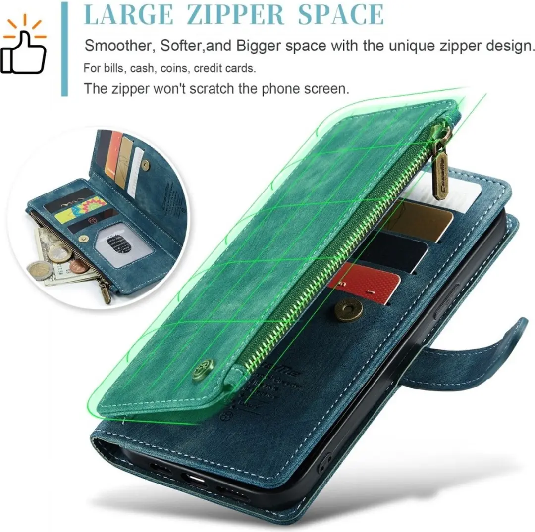 Caseme C30 Book Case iPhone 16 Pro Max Hoesje - Blauw - afbeelding 6 van 6