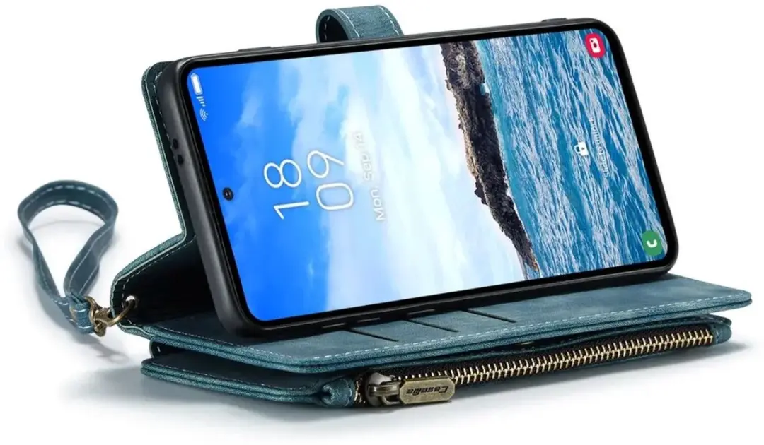 Caseme C30 Wallet Hoesje Samsung Galaxy S25 Plus - Blauw