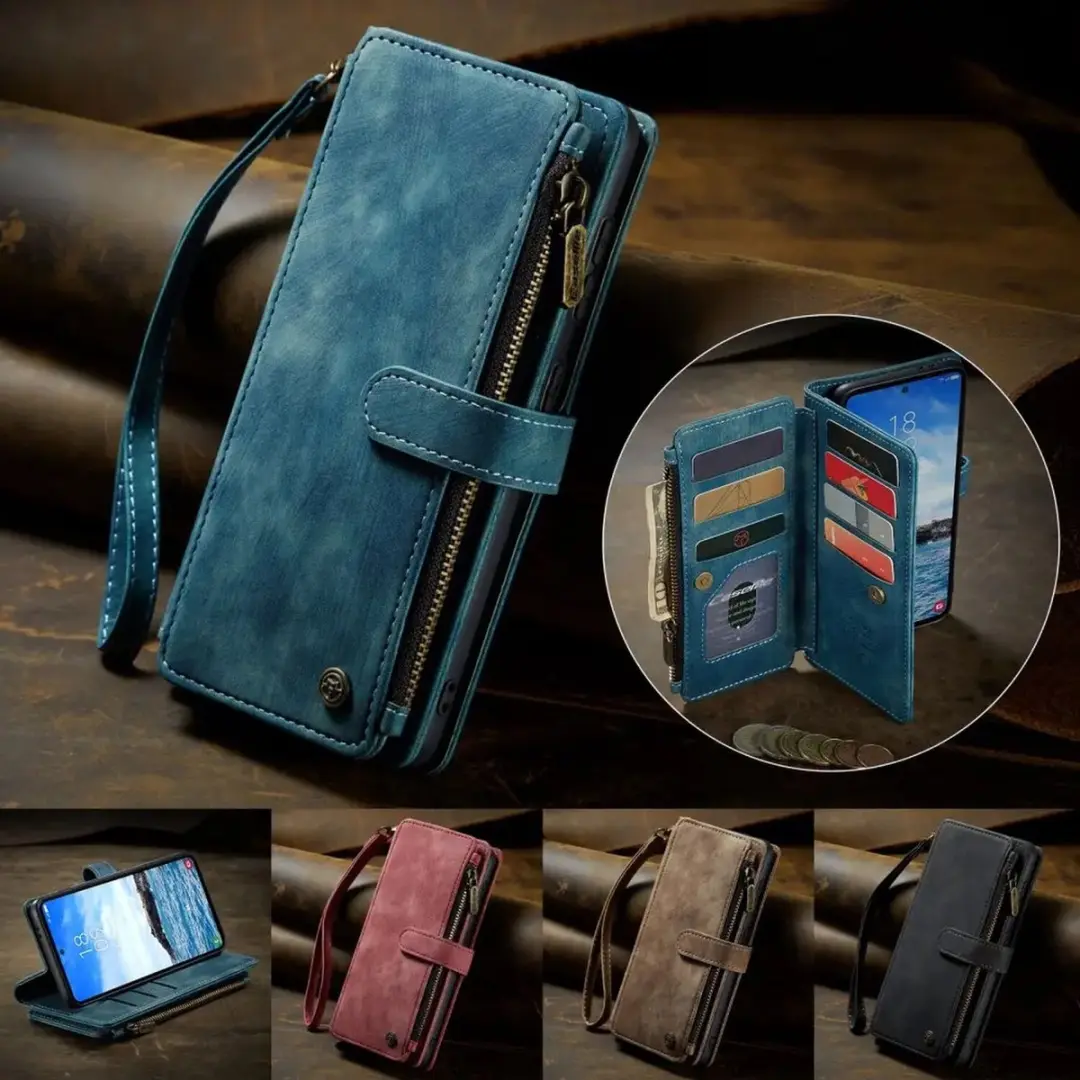 Caseme C30 Wallet Hoesje Samsung Galaxy S25 Plus - Blauw - afbeelding 6 van 6
