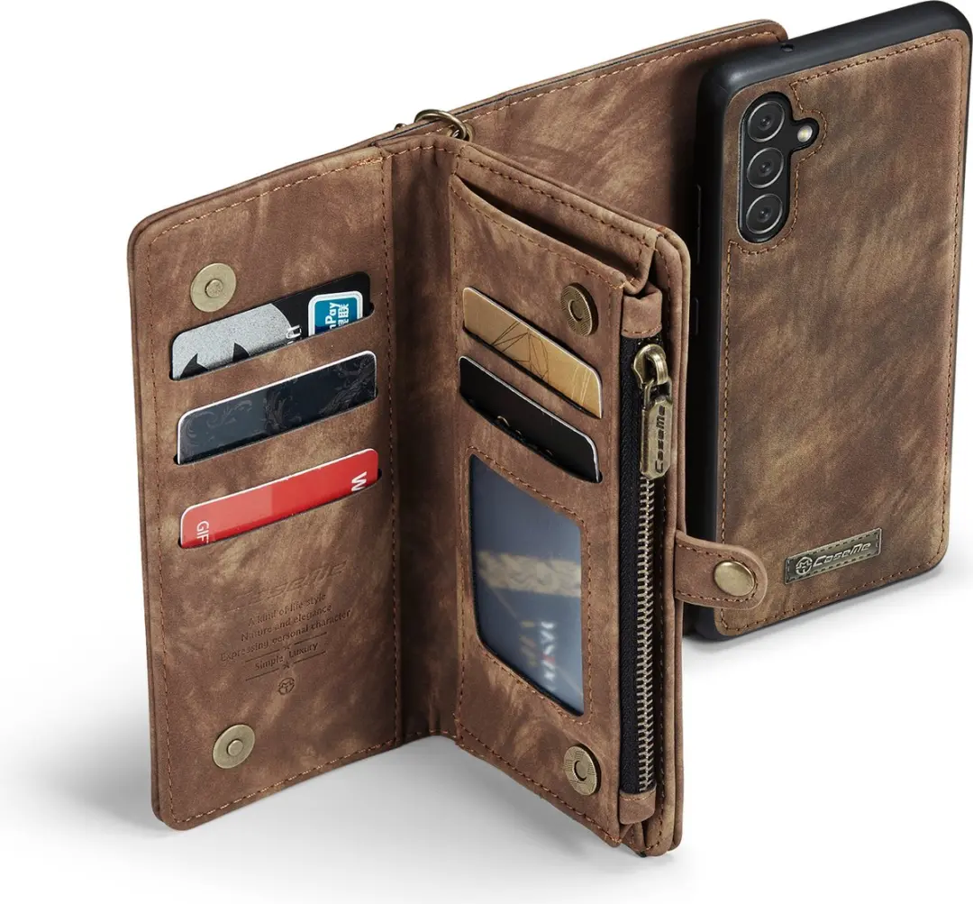 Caseme Telefoonhoesje Samsung Galaxy A55 2-in-1 Book Case - Bruin