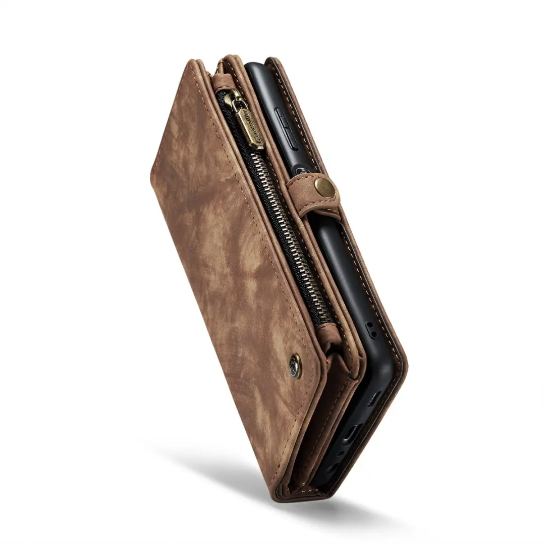 Caseme Telefoonhoesje Samsung Galaxy A55 2-in-1 Book Case - Bruin