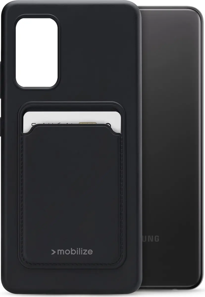 Mobilize Rubber Gelly Card Galaxy A32 4G Hoesje - Zwart