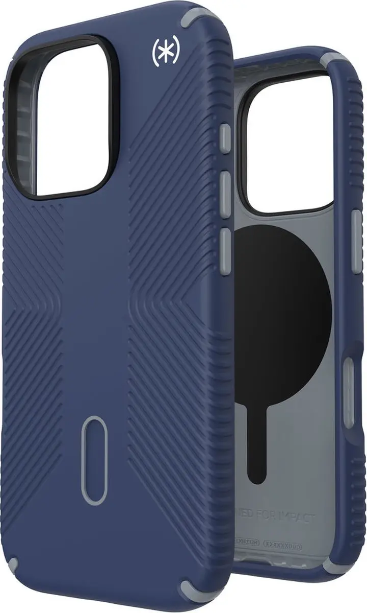 Speck Presidio2 Grip 150701-3206 Hoesje - iPhone 16 Pro - Blauw - afbeelding 6 van 6