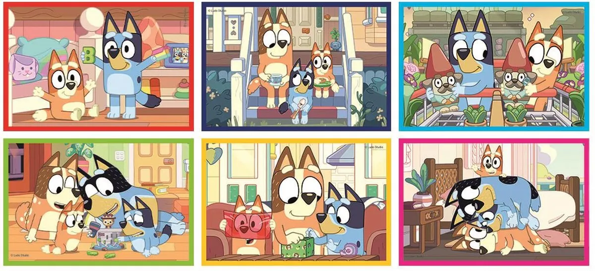 Clementoni Bluey 6 Blokken Puzzel - 6 Stuks
