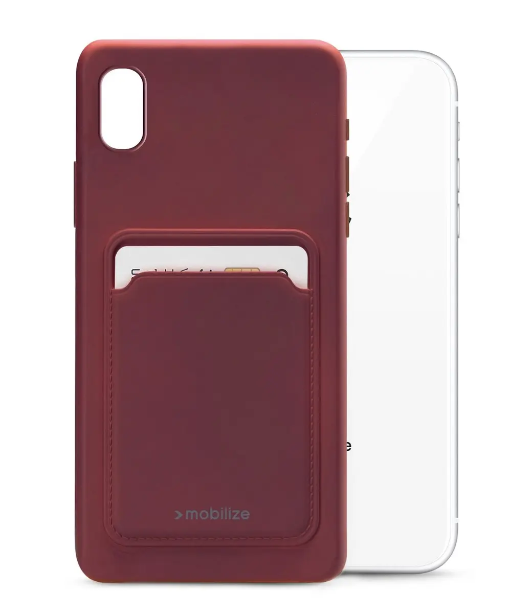 Mobilize Rubber Gelly Card iPhone XR TPU Hoesje