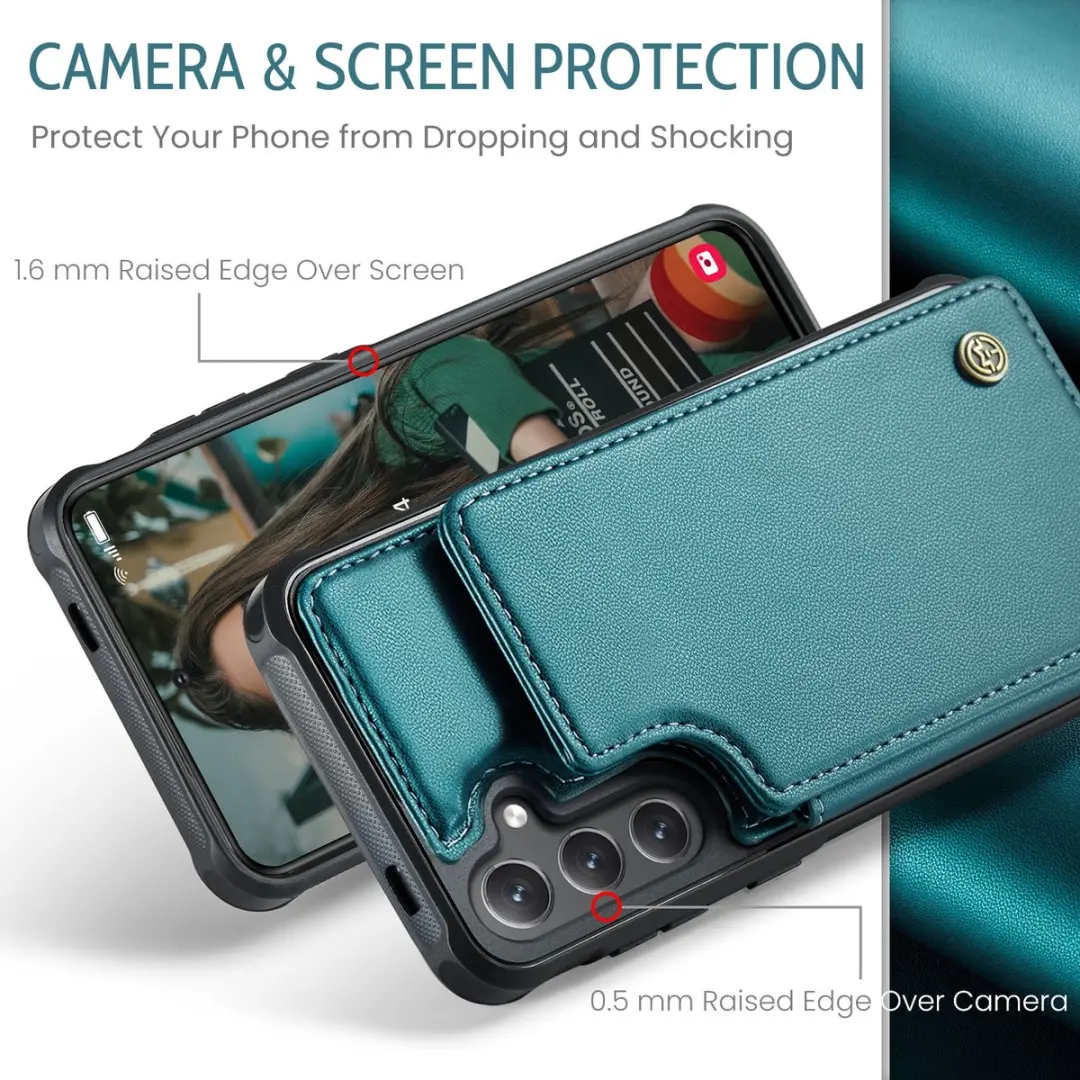 Caseme C22 Hoesje Samsung Galaxy S25 FE - Groen - 5 Pasjes