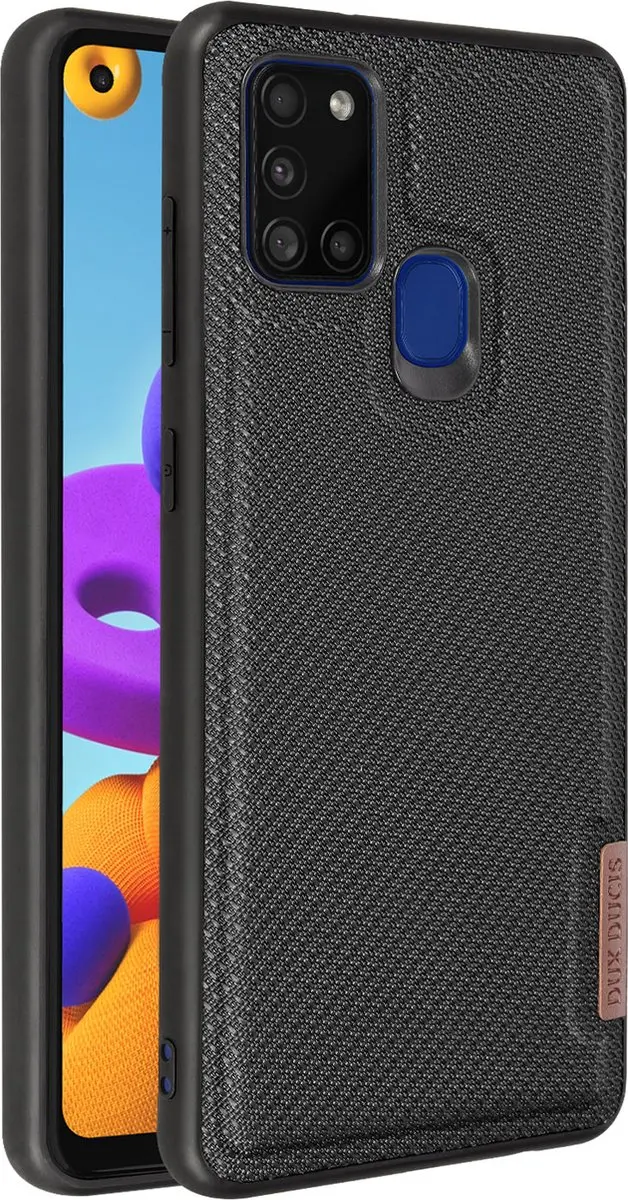 Dux Ducis Fino Series Samsung Galaxy A21s Hoesje - Zwart BACK-FINO-BK-A217F