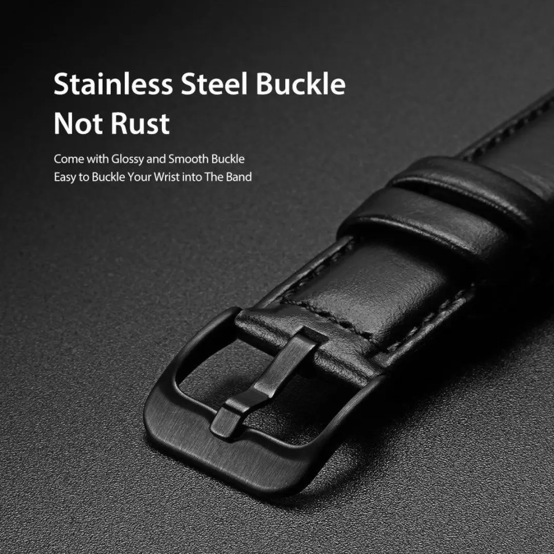 Dux Ducis Business Universeel Smartwatchband 22mm - Zwart - afbeelding 6 van 6