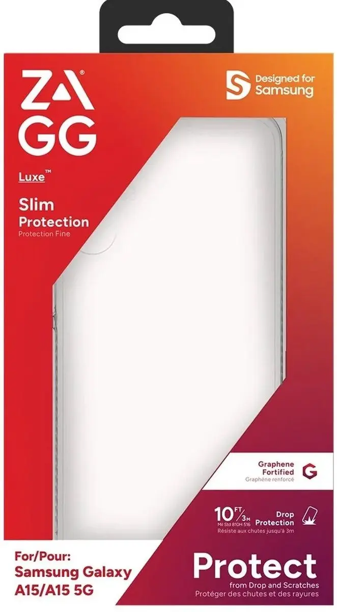 ZAGG Luxe Samsung Galaxy A15 Hoesje - 3M Valbescherming - Transparant