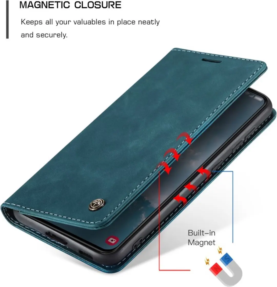 Caseme 013 Book Case Hoesje Samsung Galaxy S23 - Blauw