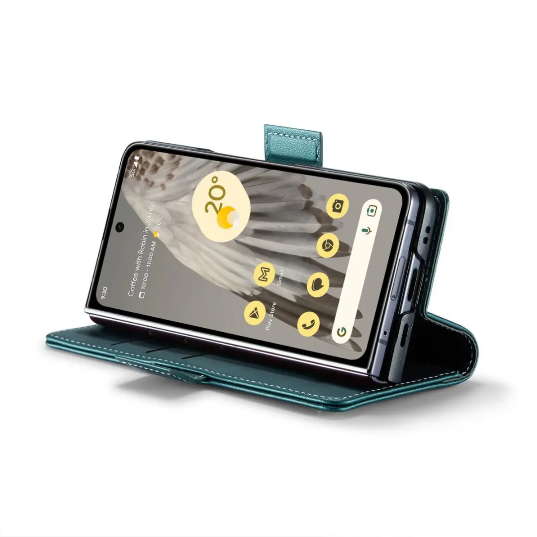 CaseMe Wallet Case Groen voor Google Pixel 9/10 - RFID & Magneetsluiting - 3 Pasjes