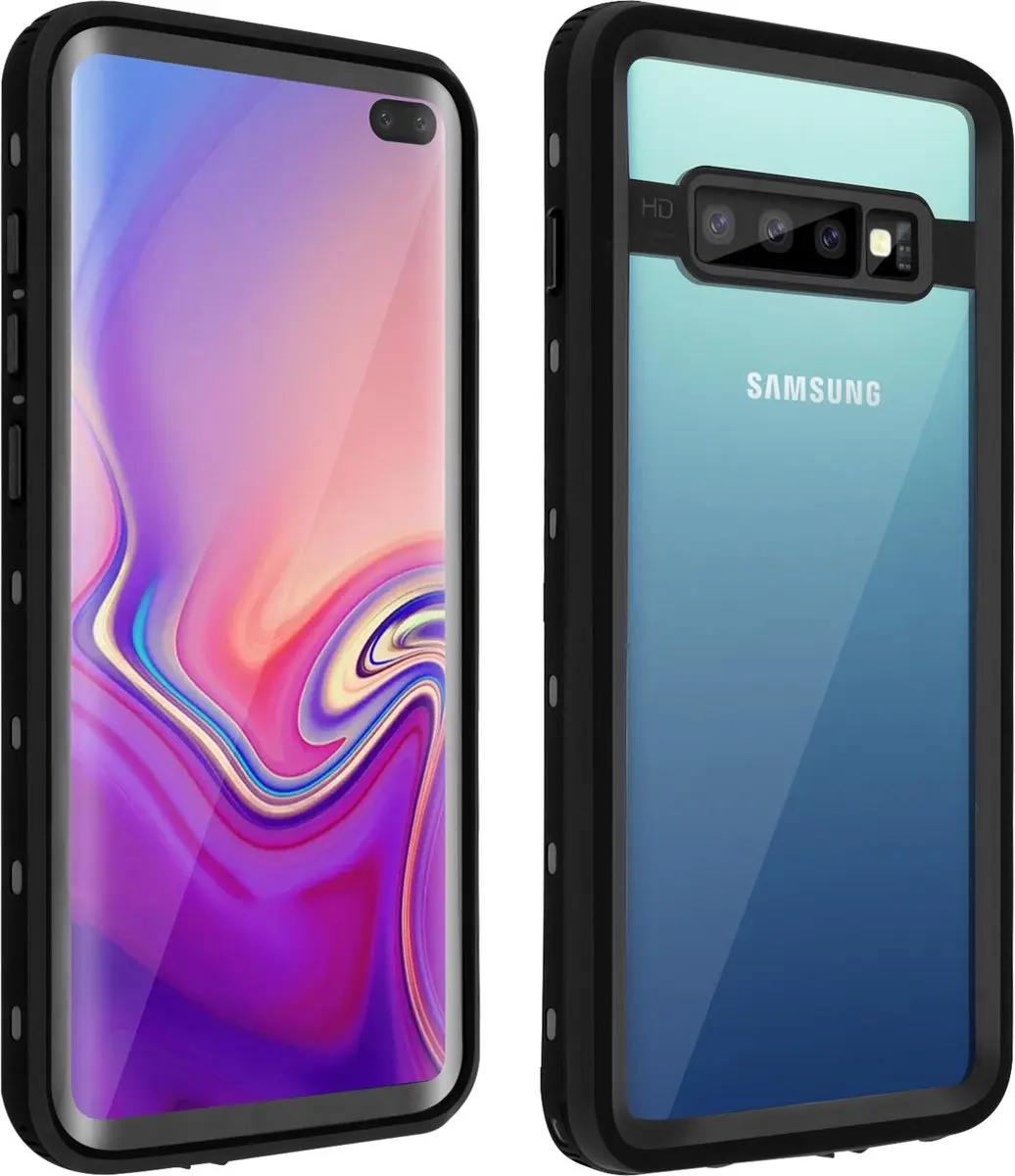 Redpepper Hoesje Samsung Galaxy S10+ Waterdicht - Zwart BACK-REDP-G975F - afbeelding 2 van 5