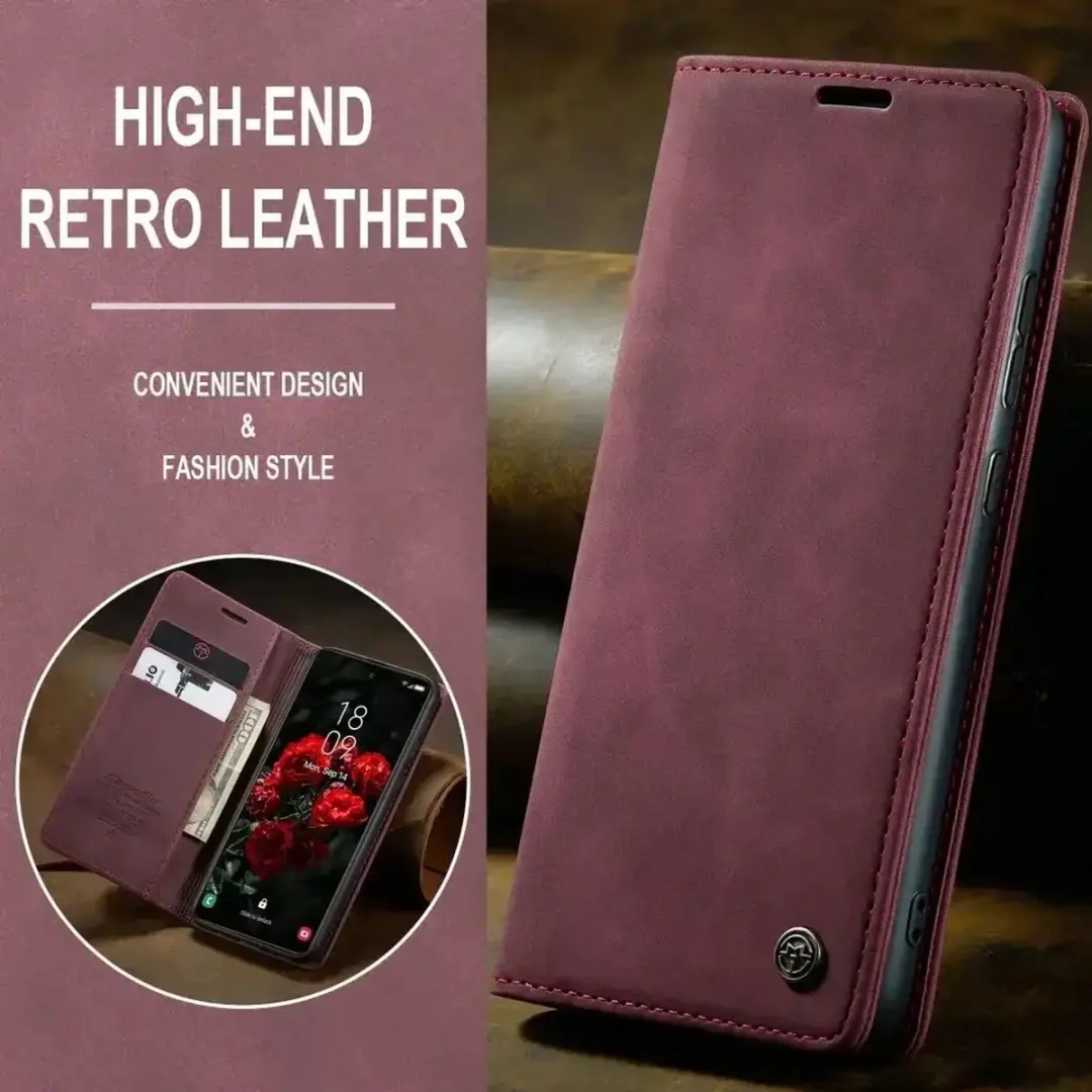 Caseme 013 Hoesje Samsung Galaxy S25 Plus - Book Case Rood