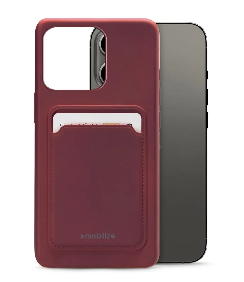 Mobilize iPhone 13 Pro Hoesje Bordeaux Rood