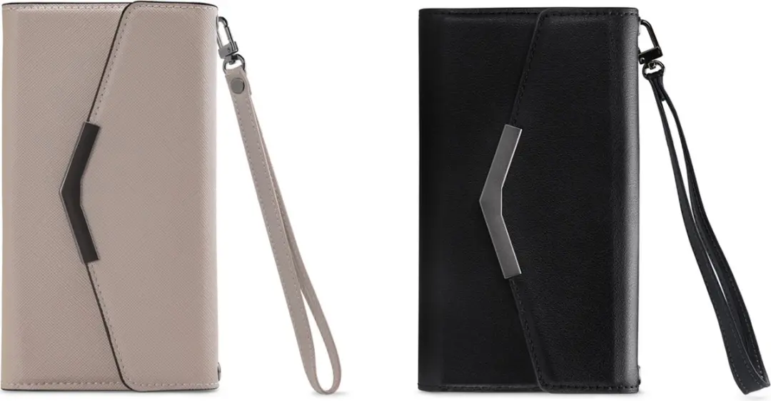Mobilize iPhone 11/XR Clutch Case - Slangenprint Beige - 5 Pasjes