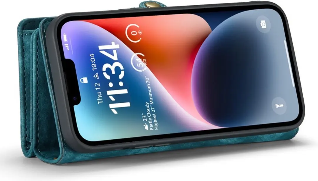 Caseme 008 iPhone 14 Hoesje - Blauw - 8 Pasjes