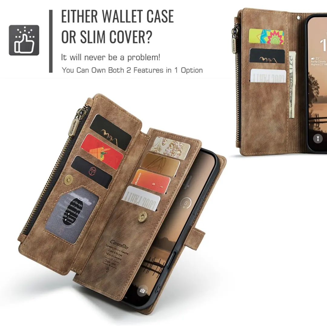 Caseme C30 Book Case iPhone 17 Pro Max - Bruin