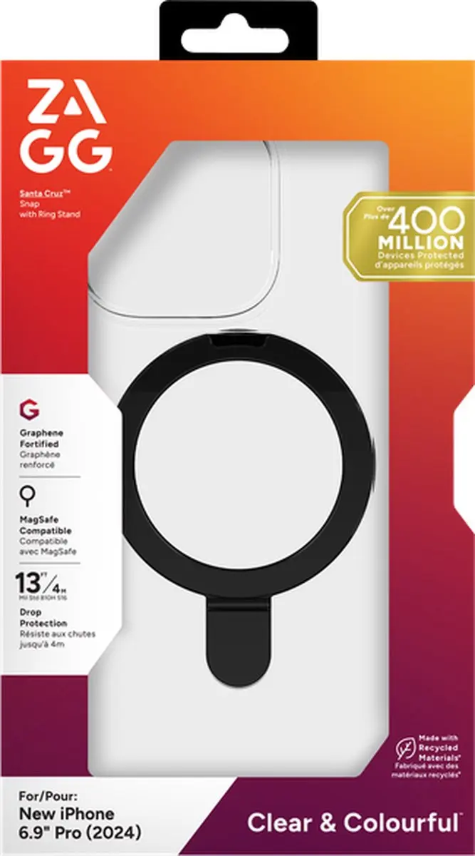 ZAGG Santa Cruz Snap Hoesje iPhone 16 Pro Max - 702315504 - Zwart