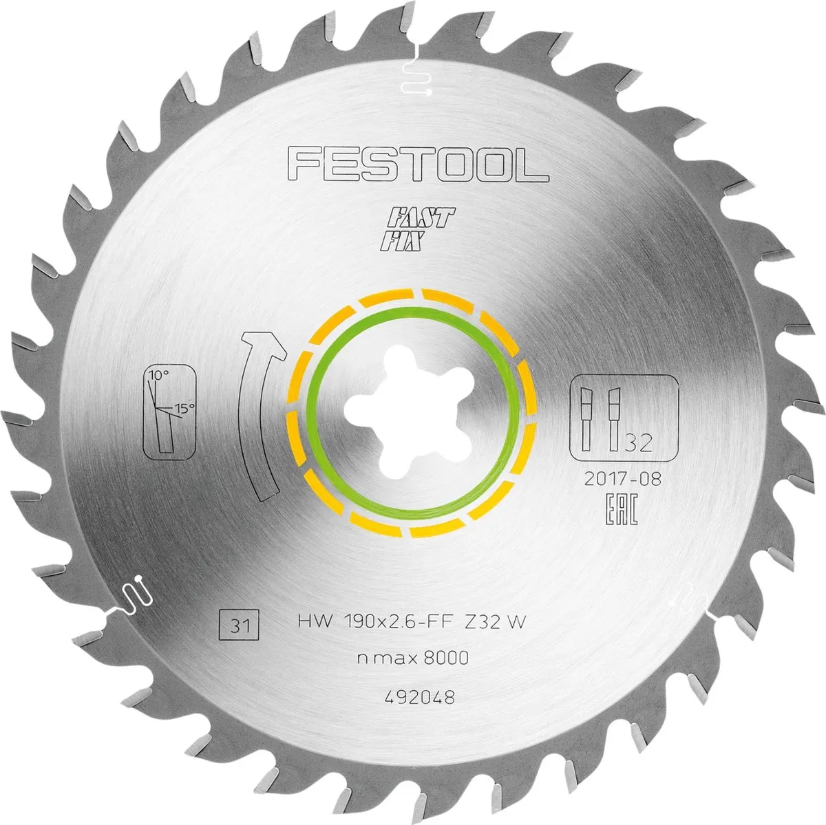Festool CS50 Zaagblad 190mm 32 Tanden - Hout