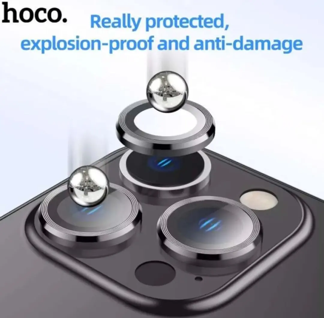 Hoco Camera Glasfolie iPhone 13/13 Mini - Zwart