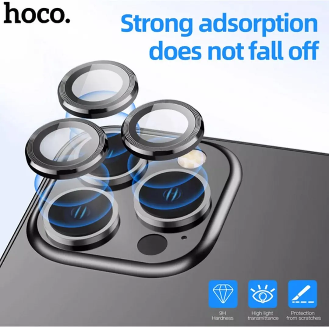Hoco Camera Glasfolie iPhone 13/13 Mini - Zwart