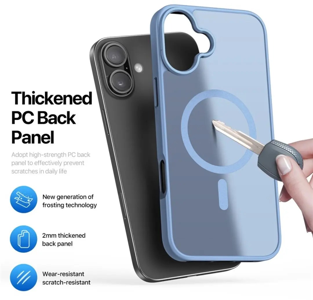 Dux Ducis Yind Series Hoesje iPhone 17 - Mat Transparant - Blauw - MagSafe
