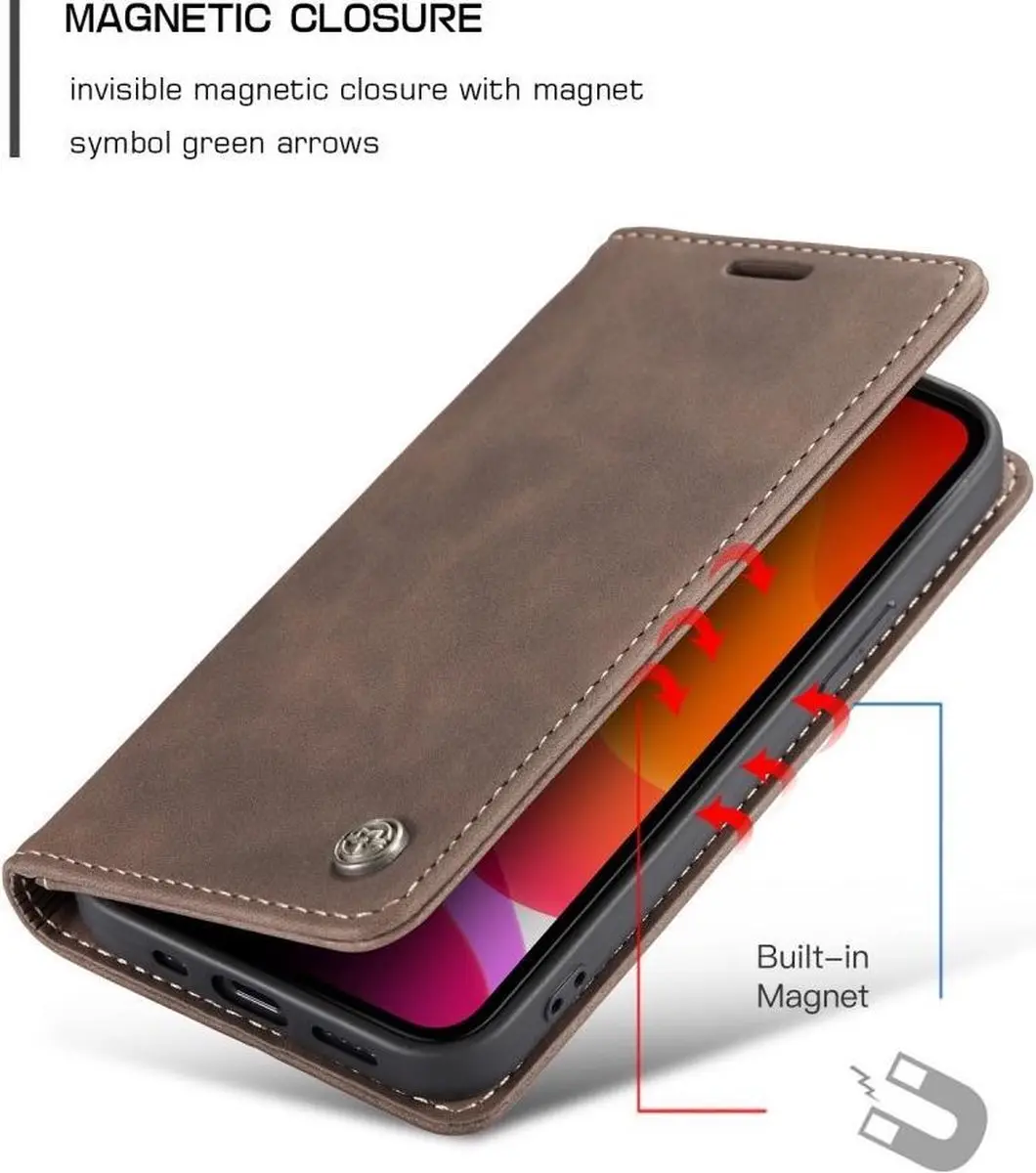 Caseme Book Case iPhone 12/12 Pro IP12P-03(C01) - Donkerbruin