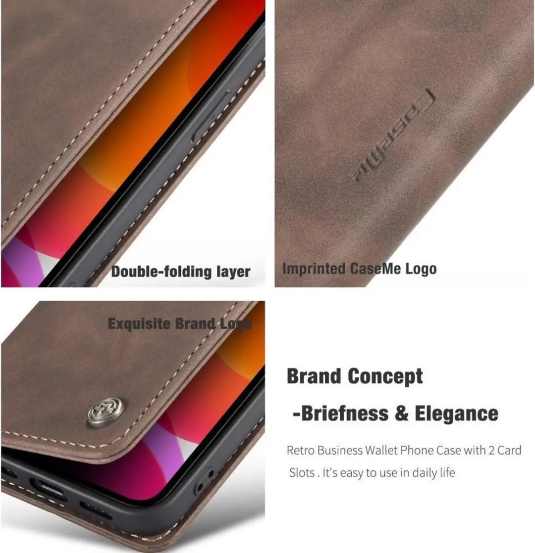Caseme Book Case iPhone 12/12 Pro IP12P-03(C01) - Donkerbruin